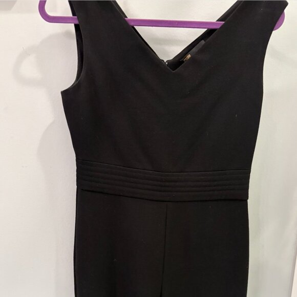 Maje Black V-Neck Jumpsuit Sleeveless FR 40 / US 8 / L Straight Leg - Picture 3 of 3